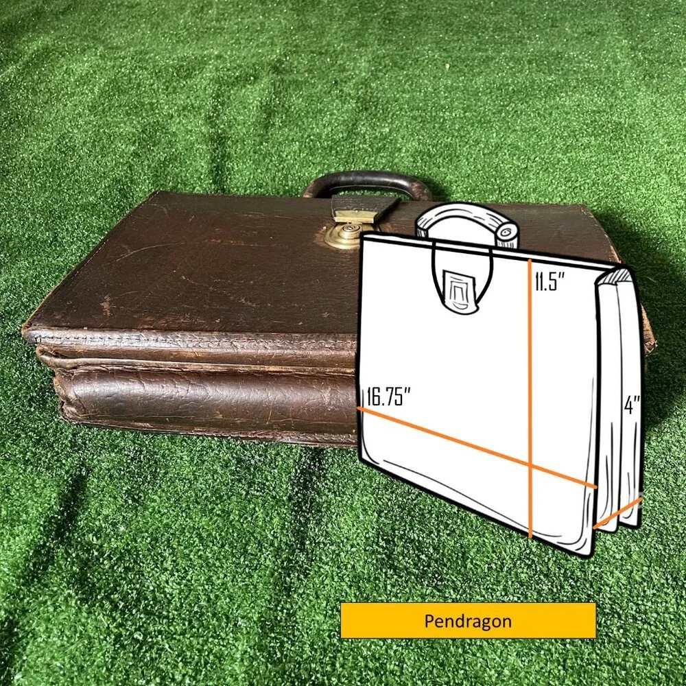 Pendragon top grain Cowhide England Vintage briefcase document bag Portfolio